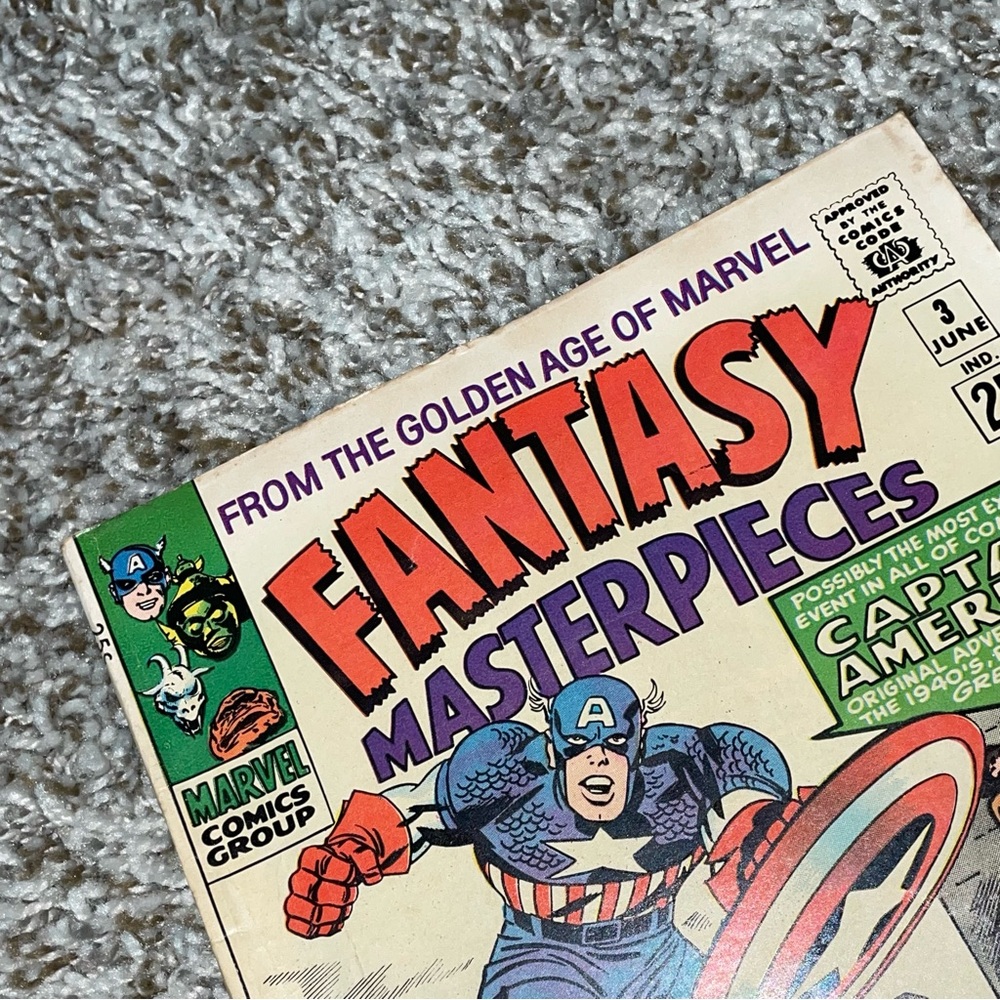 VINTAGE 1966 MARVEL FANTASY MASTERPIECES Captain America Comic #3 - Picture 3 of 10
